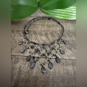 Elegant Black Beaded Necklace